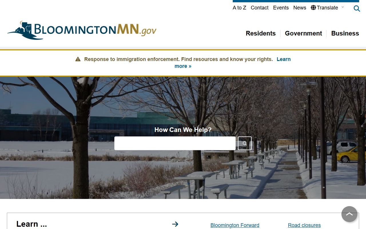 City of Bloomington official website