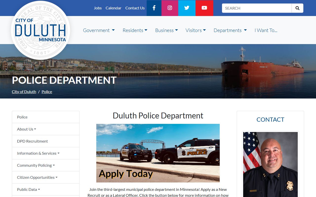 Duluth Police Department main page