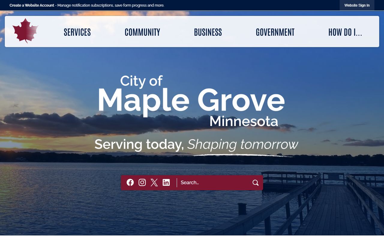 Maple Grove city website - criminal records and police department