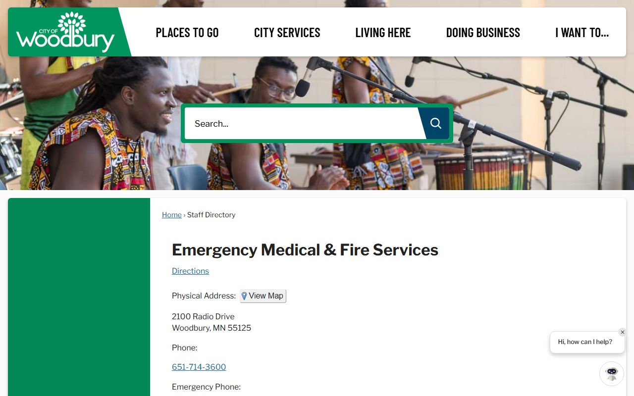 Woodbury Public Safety department directory page