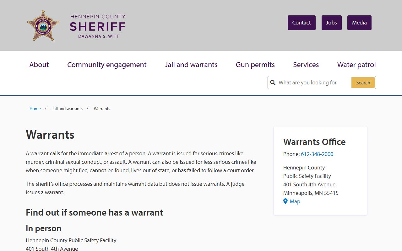 Anoka County Sheriff's Office resource page - criminal records