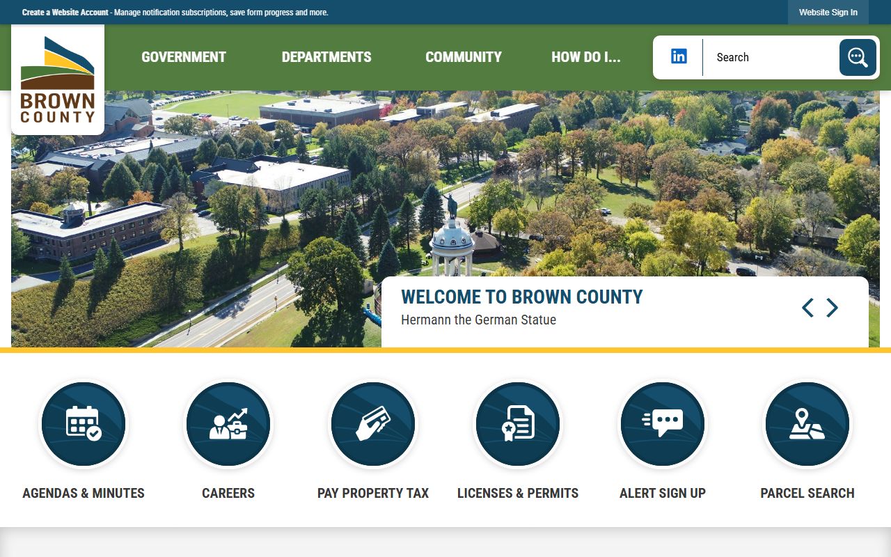 Brown County homepage criminal records